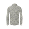 Damask Grey Elegant Print Pattern Men's Long Sleeve Shirt