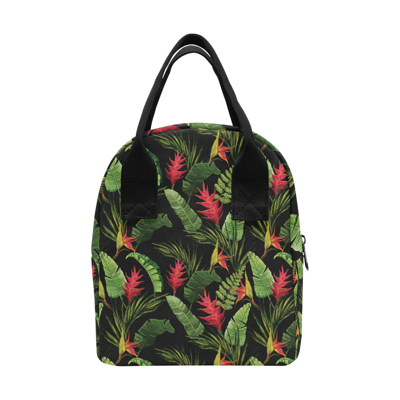 Bird Of Paradise Pattern Print Design BOP010 Insulated Lunch Bag