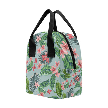 Plumeria Pattern Print Design PM027 Insulated Lunch Bag