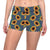 Sunflower Pattern Print Design SF03 Yoga Shorts