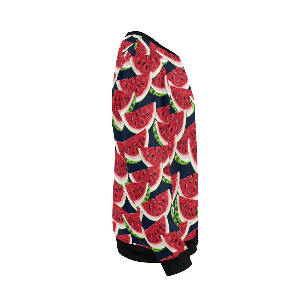 Watermelon Pattern Print Design WM011 Men Long Sleeve Sweatshirt