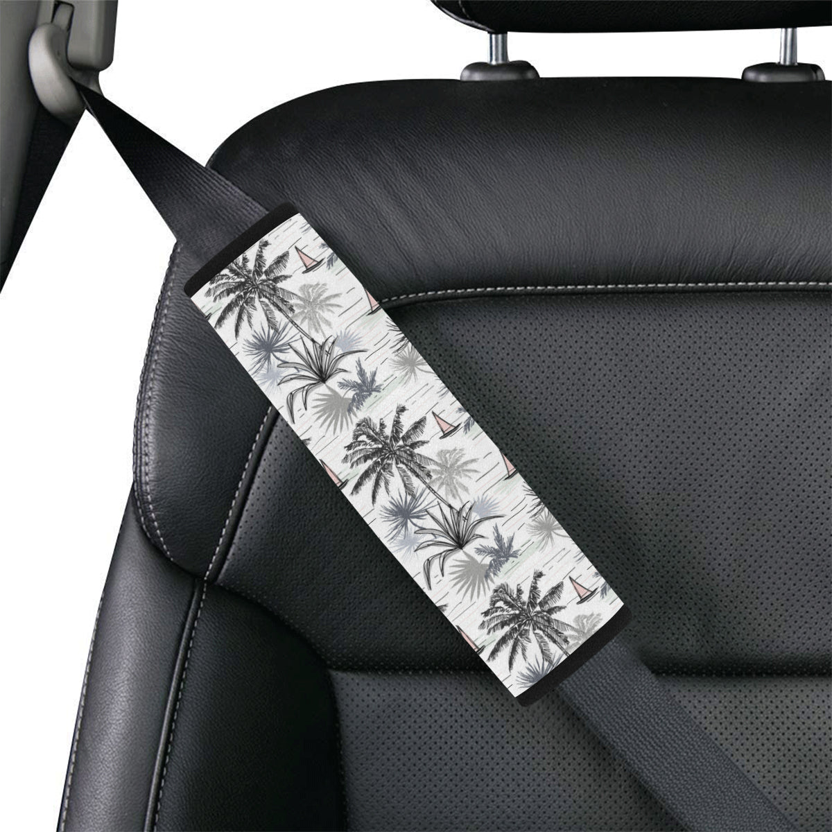 Pacific island Pattern Print Design A04 Car Seat Belt Cover