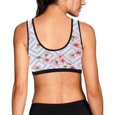 Cherry Blossom Pattern Print Design CB07 Sports Bra