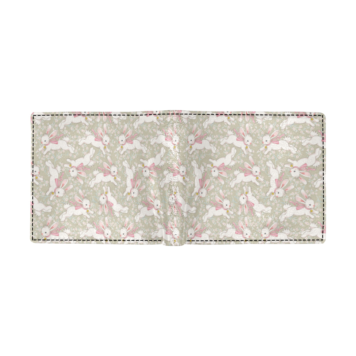 Bunny Pattern Print Design 06 Men's ID Card Wallet