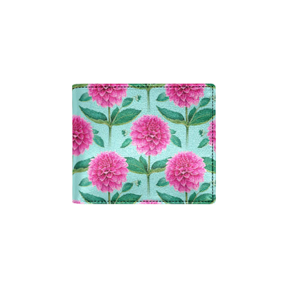 Dahlia Pattern Print Design DH08 Men's ID Card Wallet