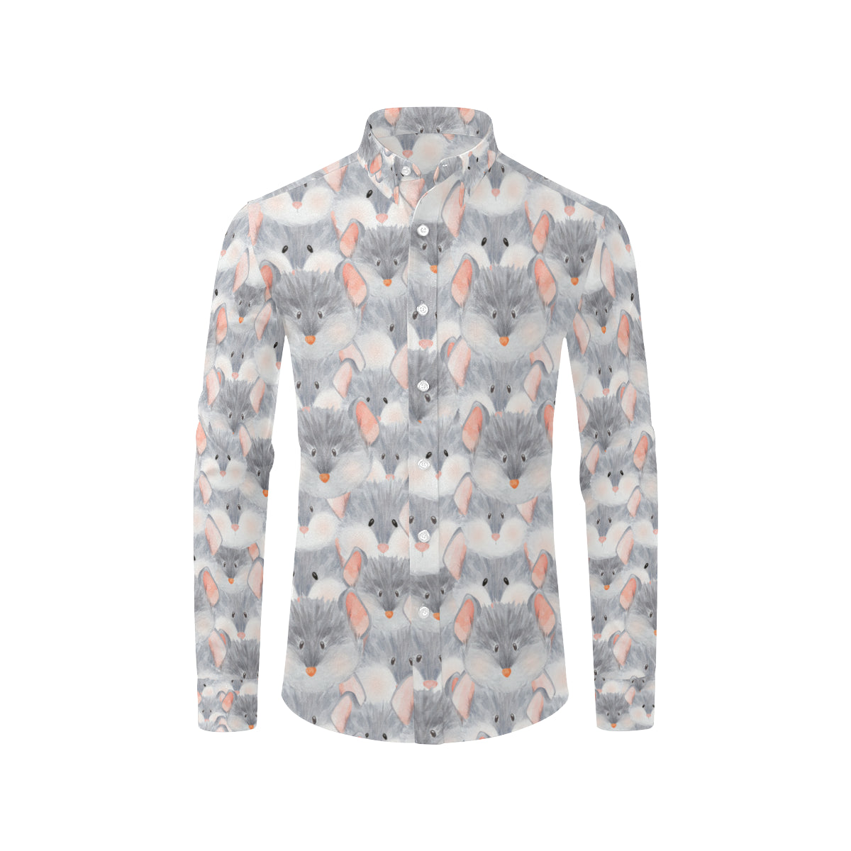 Rat Baby Pattern Print Design 02 Men's Long Sleeve Shirt