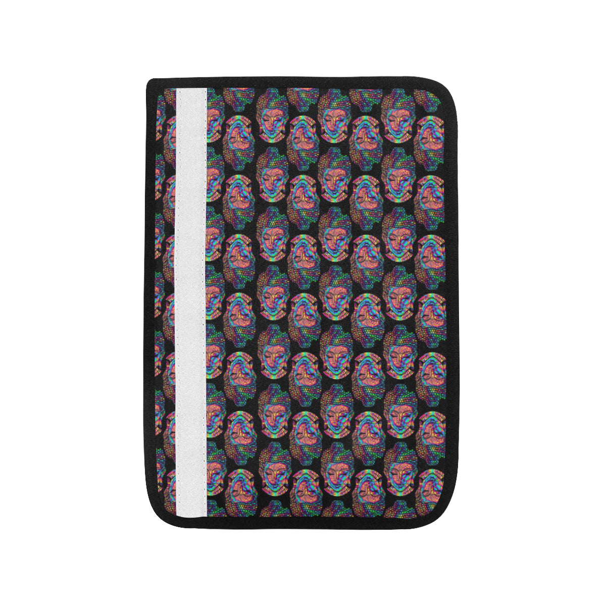 Buddha Head Colorful Print Car Seat Belt Cover