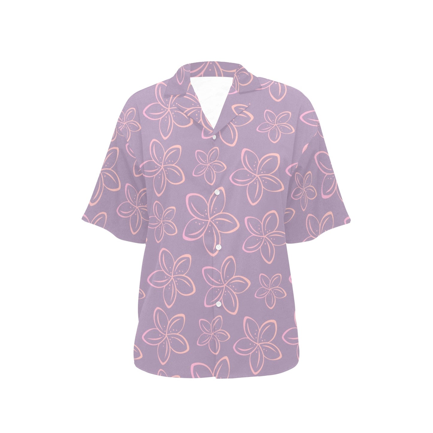 Plumeria Pattern Print Design A01 Women's Hawaiian Shirt