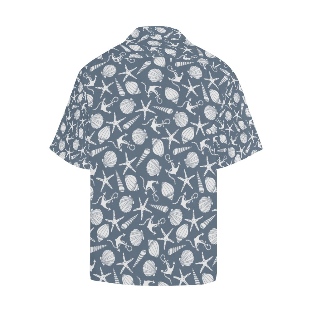 Seashell Print Design LKS306 Men's Hawaiian Shirt