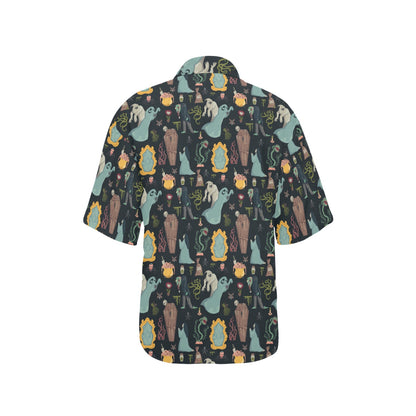 Creepy Print Design LKS303 Women's Hawaiian Shirt
