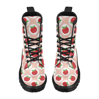 Apple Pattern Print Design AP08 Women's Boots