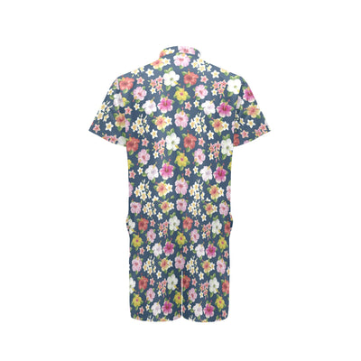 Hibiscus Sweet Print Design LKS304 Men's Romper