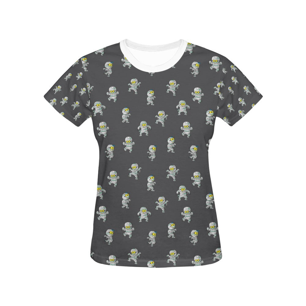 Mummy Print Design LKS305 Women's  T-shirt