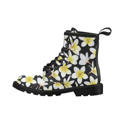 Yellow Plumeria Hawaiian Flowers Women's Boots