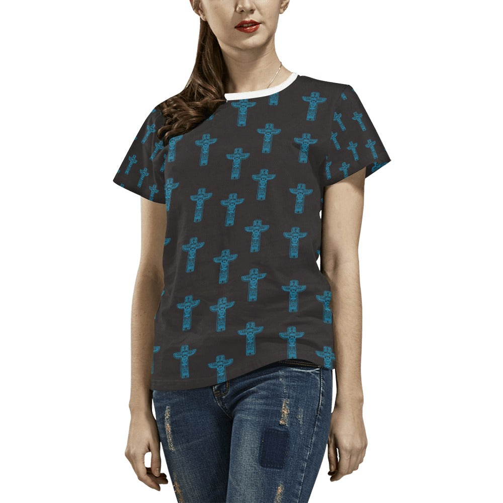 Totem Print Design LKS304 Women's  T-shirt