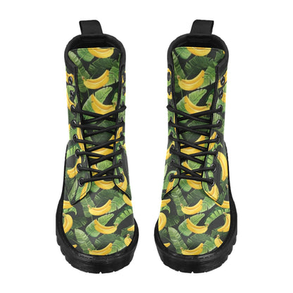 Banana Pattern Print Design BA01 Women's Boots