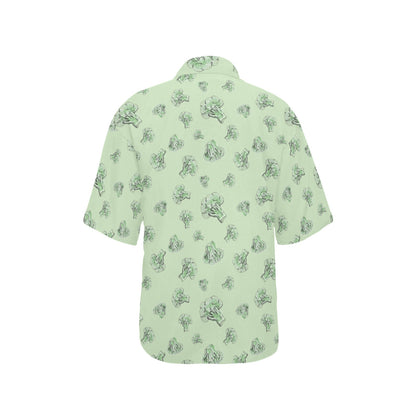 Broccoli Pattern Print Design 05 Women's Hawaiian Shirt