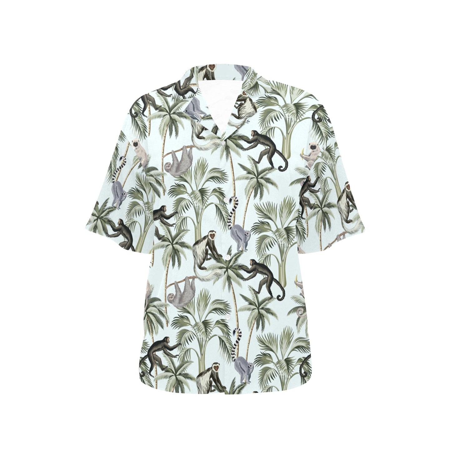 Rainforest Pattern Print Design RF04 Women's Hawaiian Shirt