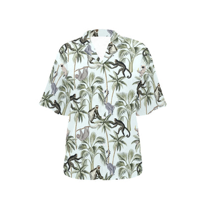 Rainforest Pattern Print Design RF04 Women's Hawaiian Shirt