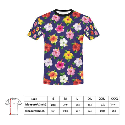 Hibiscus Colorful Print Design LKS301 Men's All Over Print T-shirt