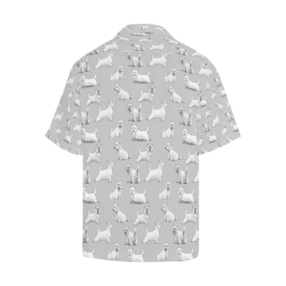 Scottish Terriers Print Design LKS3011 Men's Hawaiian Shirt