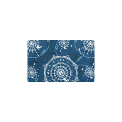 Nautical Compass Print Kitchen Mat