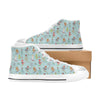 Ski Fox Cute Print Design LKS303 High Top Women's White Shoes