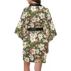 Apple blossom Pattern Print Design AB01 Women Kimono Robe