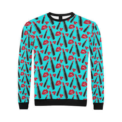 Lipstick Pattern Print Design LT02 Men Long Sleeve Sweatshirt