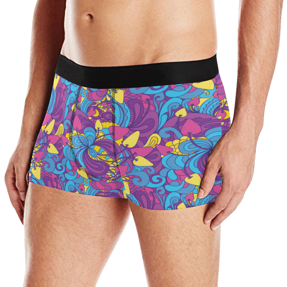 Psychedelic Mushroom Pattern Print Design A03 Men's Boxer Briefs