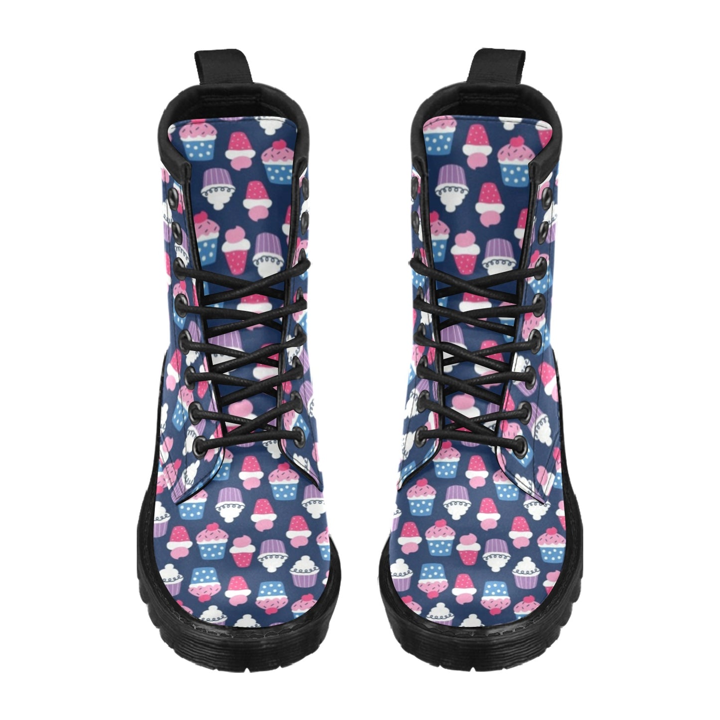 Cupcake Pattern Print Design CP04 Women's Boots