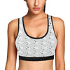 Bull Terrier hand draw Print Pattern Sports Bra