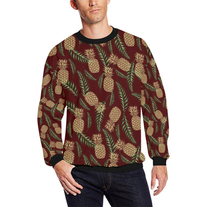 Pineapple Pattern Print Design PP013 Men Long Sleeve Sweatshirt