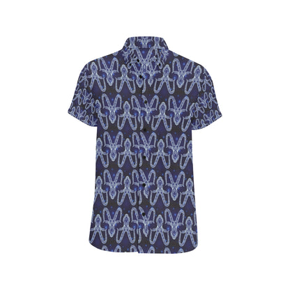 Capricorn Zodiac Pattern Print Design 03 Men's Short Sleeve Button Up Shirt