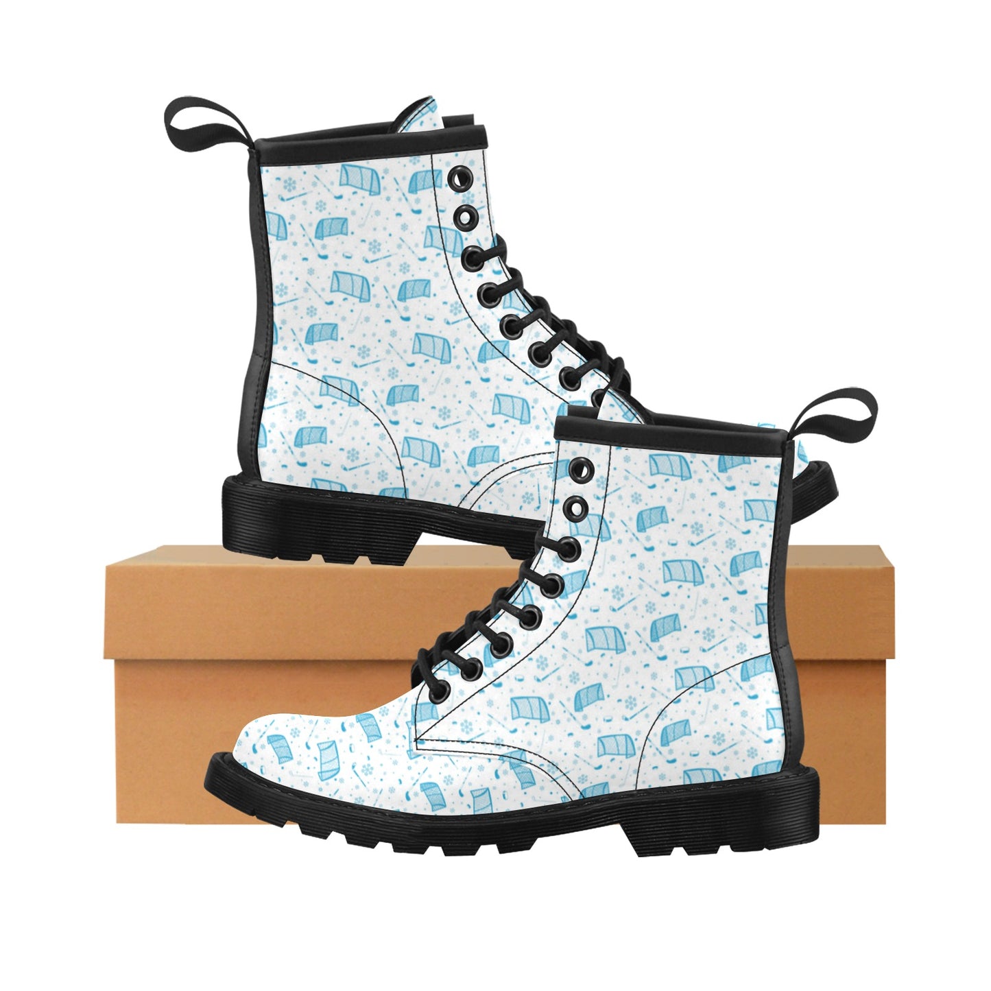Hockey Print Design LKS303 Women's Boots