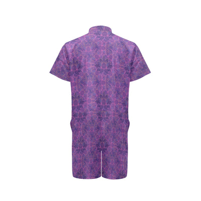 Bohemian Lotus Mandala Style Men's Romper