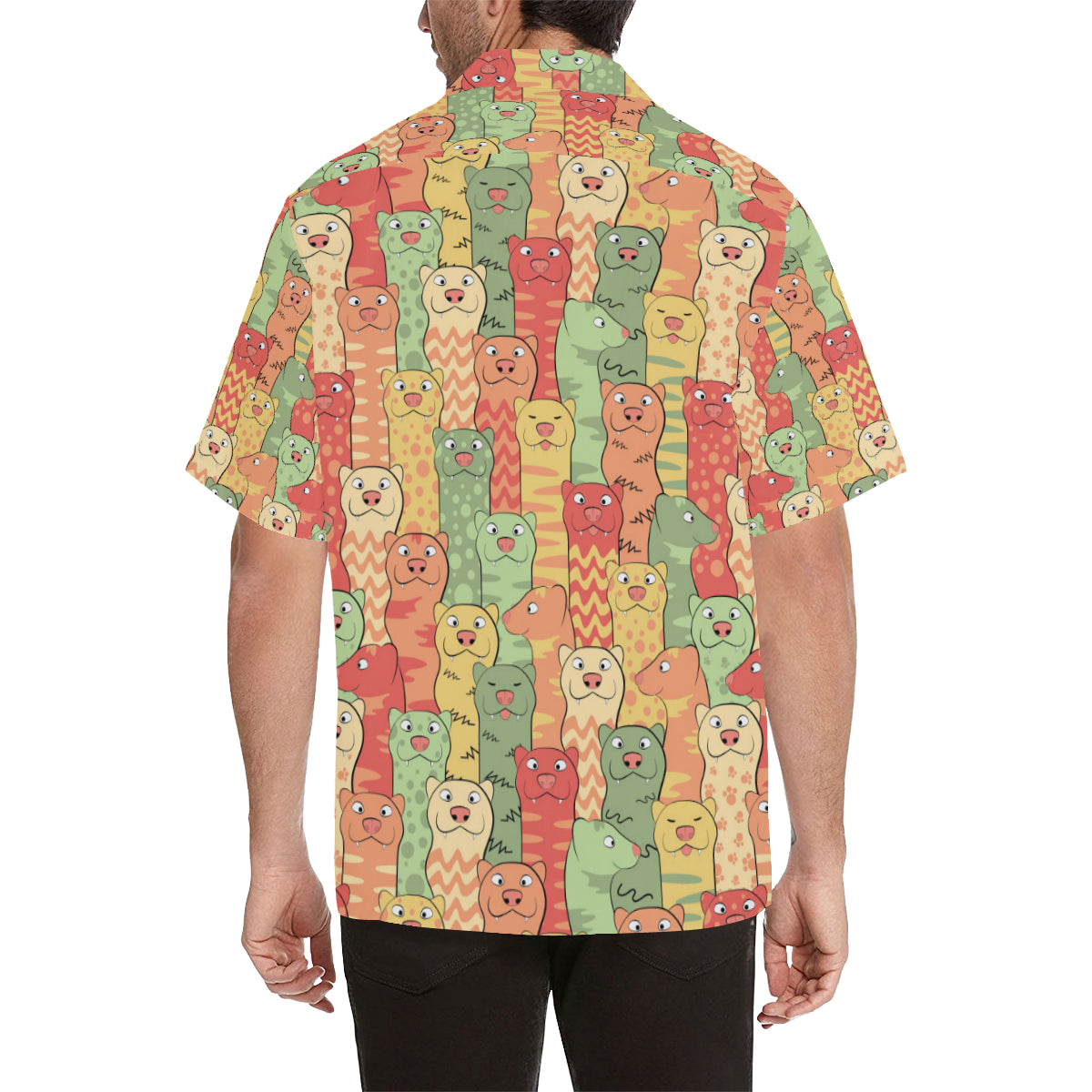 Ferret Pattern Print Design 01 Men's Hawaiian Shirt