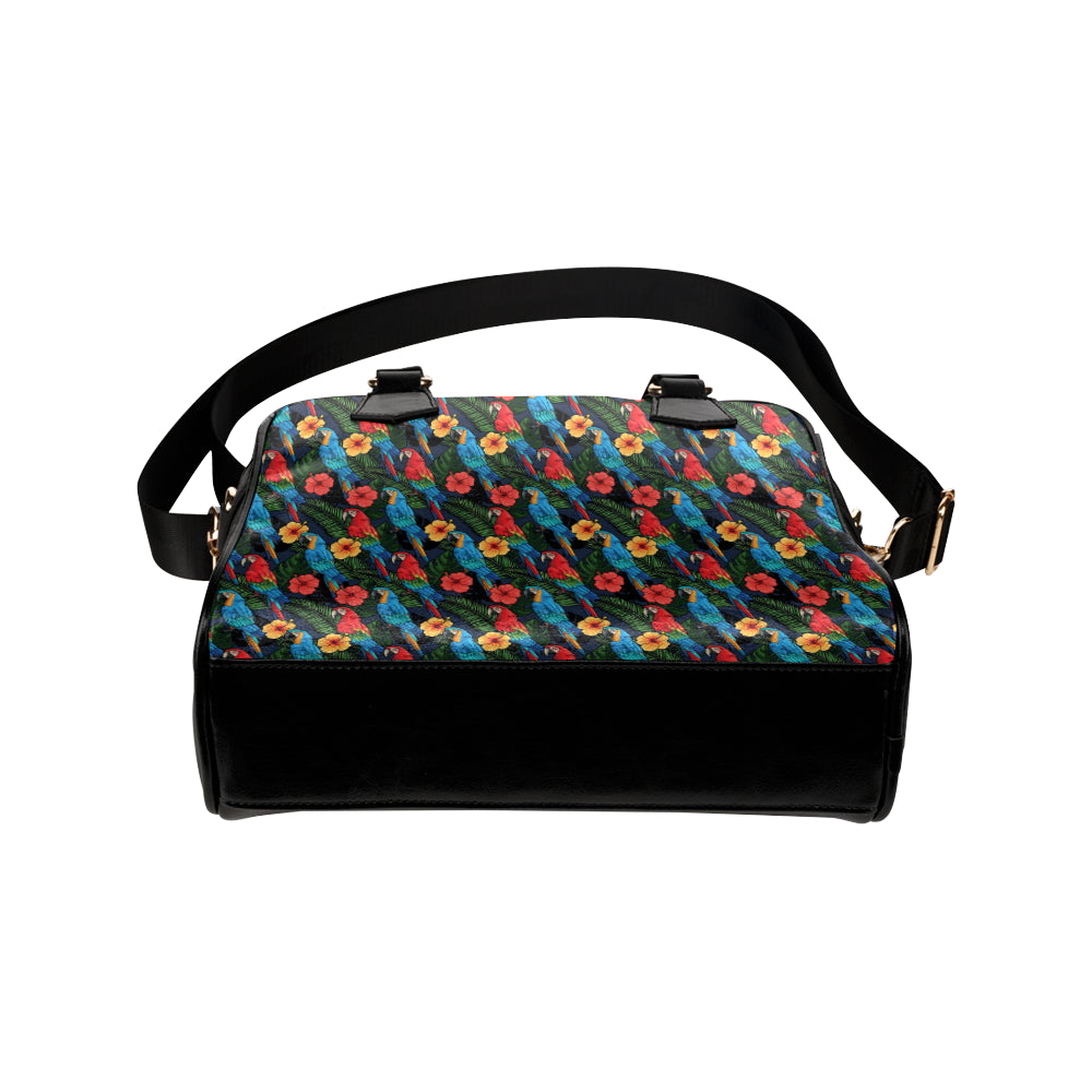 Parrot Pattern Print Design A01 Shoulder Handbag