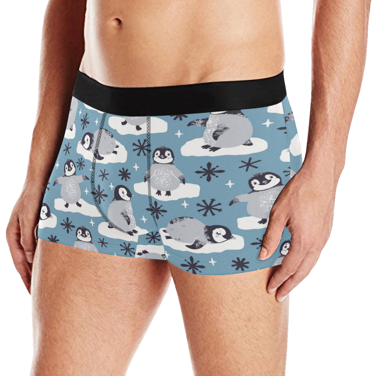 Penguin Pattern Print Design A05 Men's Boxer Briefs