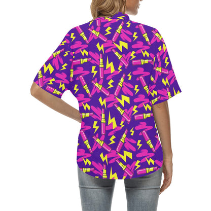 Lipstick Pattern Print Design LT04 Women's Hawaiian Shirt