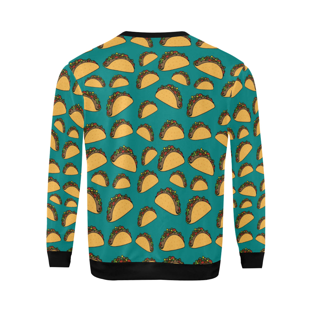 Taco Pattern Print Design TC07 Men Long Sleeve Sweatshirt