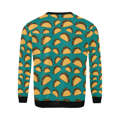 Taco Pattern Print Design TC07 Men Long Sleeve Sweatshirt