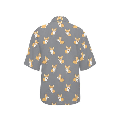Pembroke Welsh Corgis Pattern Print Design A02 Women's Hawaiian Shirt