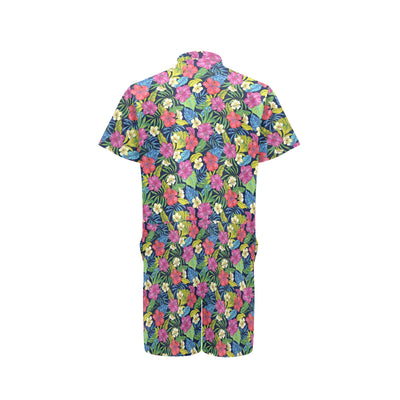 Hibiscus Print Design LKS3010 Men's Romper