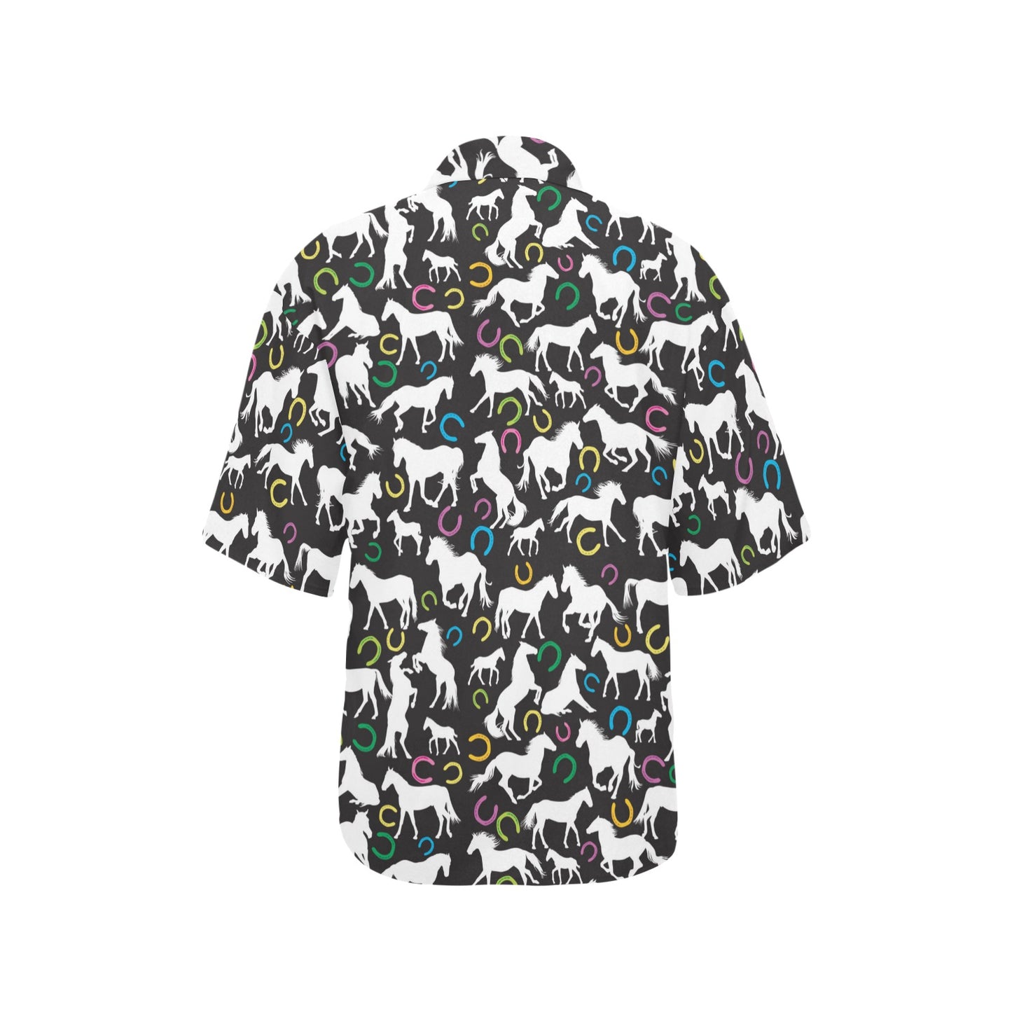 Horse Hoof Colorful Print Design LKS301 Women's Hawaiian Shirt