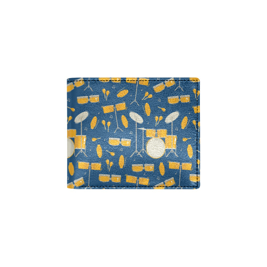 Drum Set Pattern Print Design 03 Men's ID Card Wallet