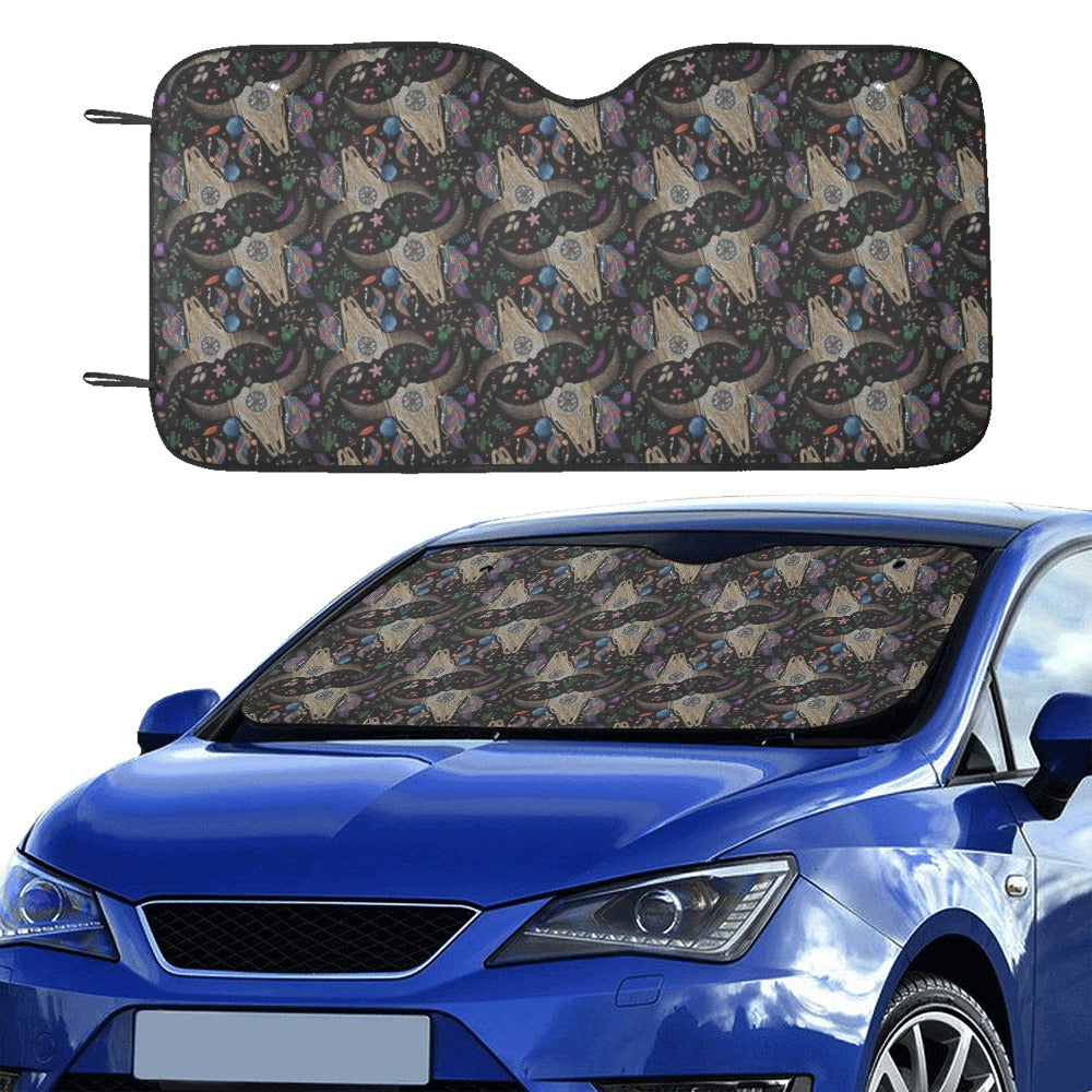 Buffalo Head Print Design LKS401 Car front Windshield Sun Shade