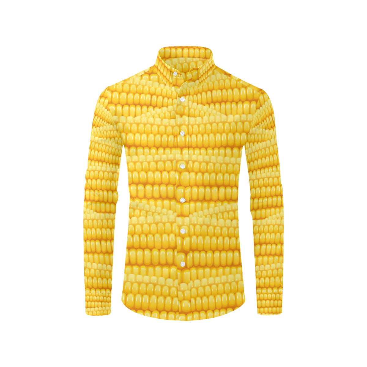 Agricultural Corn cob Pattern Men's Long Sleeve Shirt