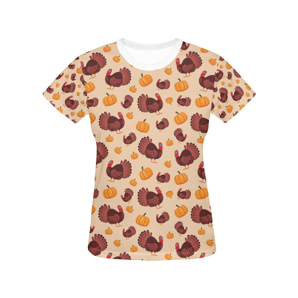 Thanksgiving Print Design LKS308 Women's  T-shirt