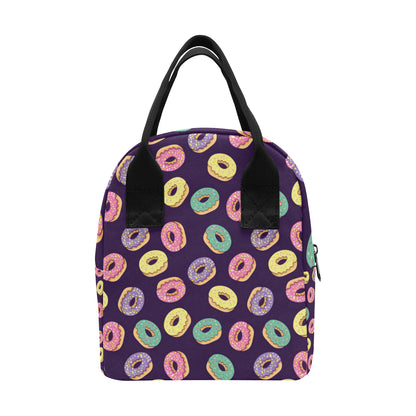 Donut Pattern Print Design DN08 Insulated Lunch Bag